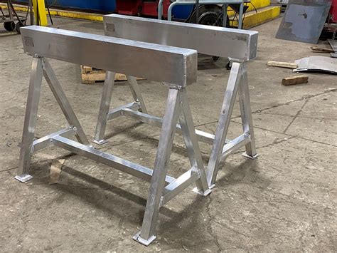 metal fabrication sawhorses|metal saw horses for welding.